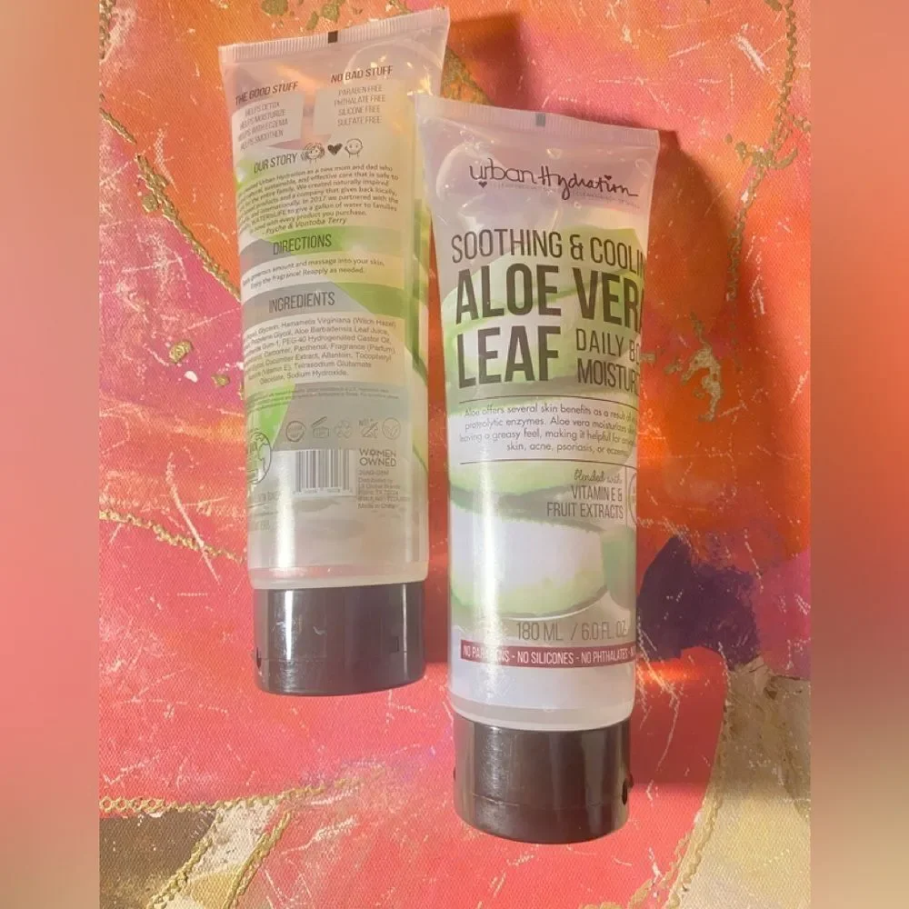 🛍️ Urban Hydration soothing & cooling ALOE VERA LEAF daily body moisturizer 💥
